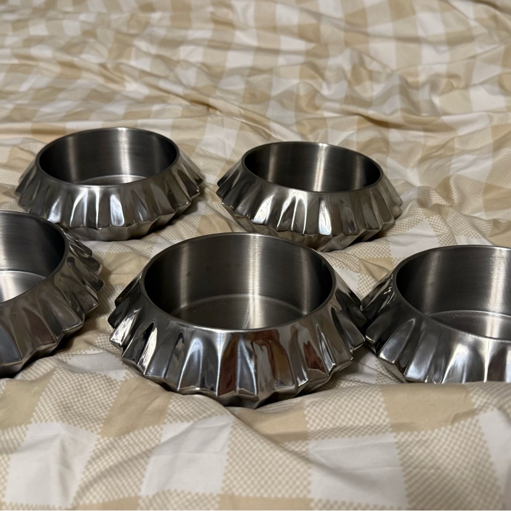 5 Threshold Silver Wine Coasters